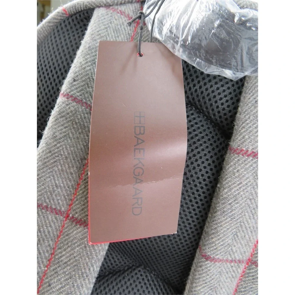 Baekgaard Clark Backpack Full-Size Plaid Flannel Leather Trim‎ Laptop Bag NWT